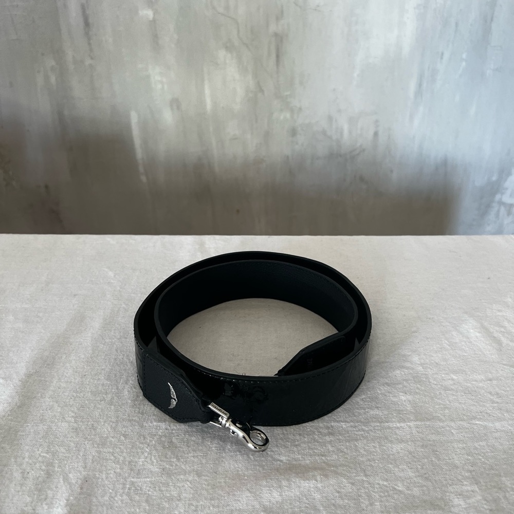 Black Shiny Zadig bag strap